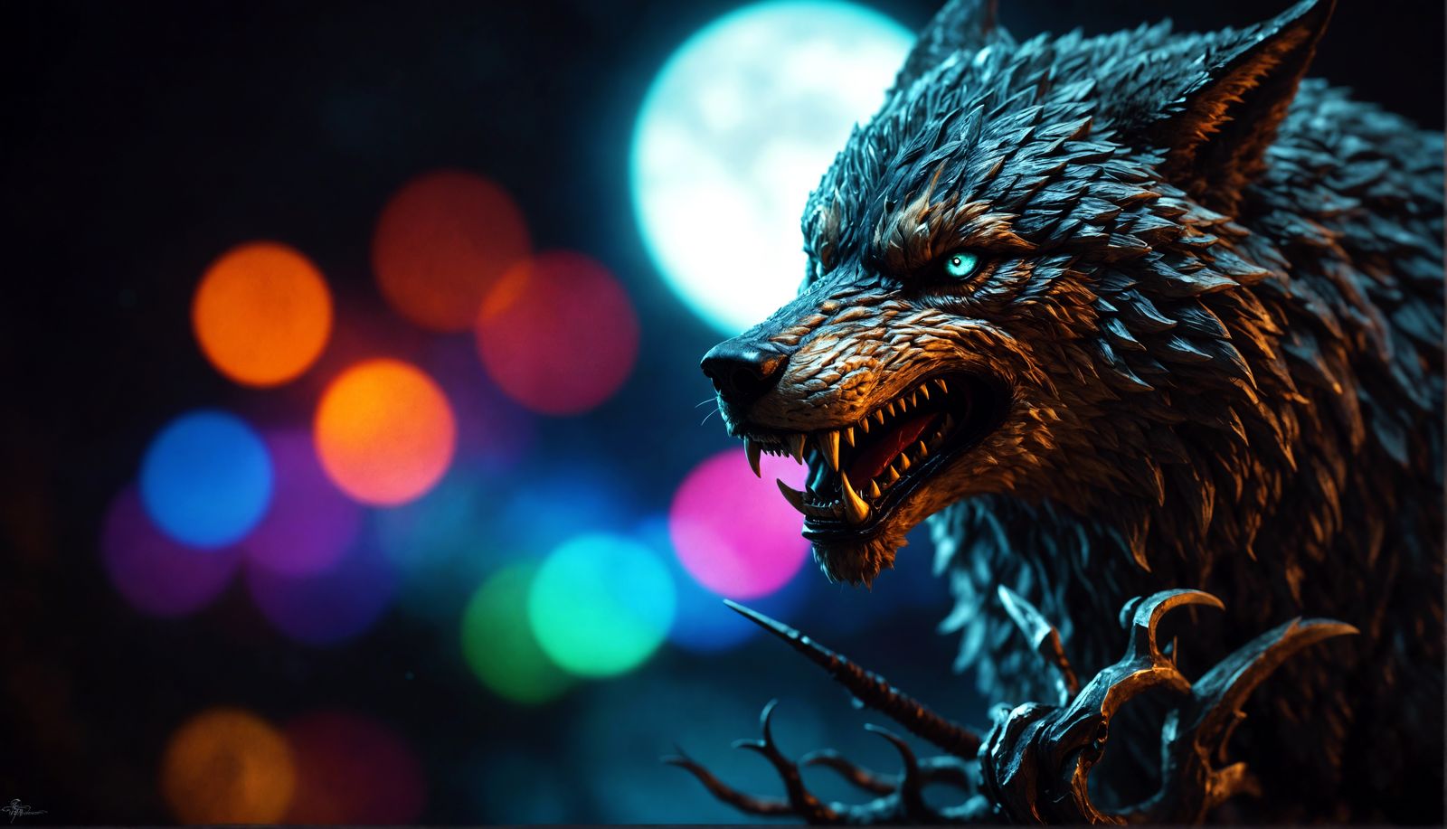 Epic Fenriswolf Portrait in Striking HDR