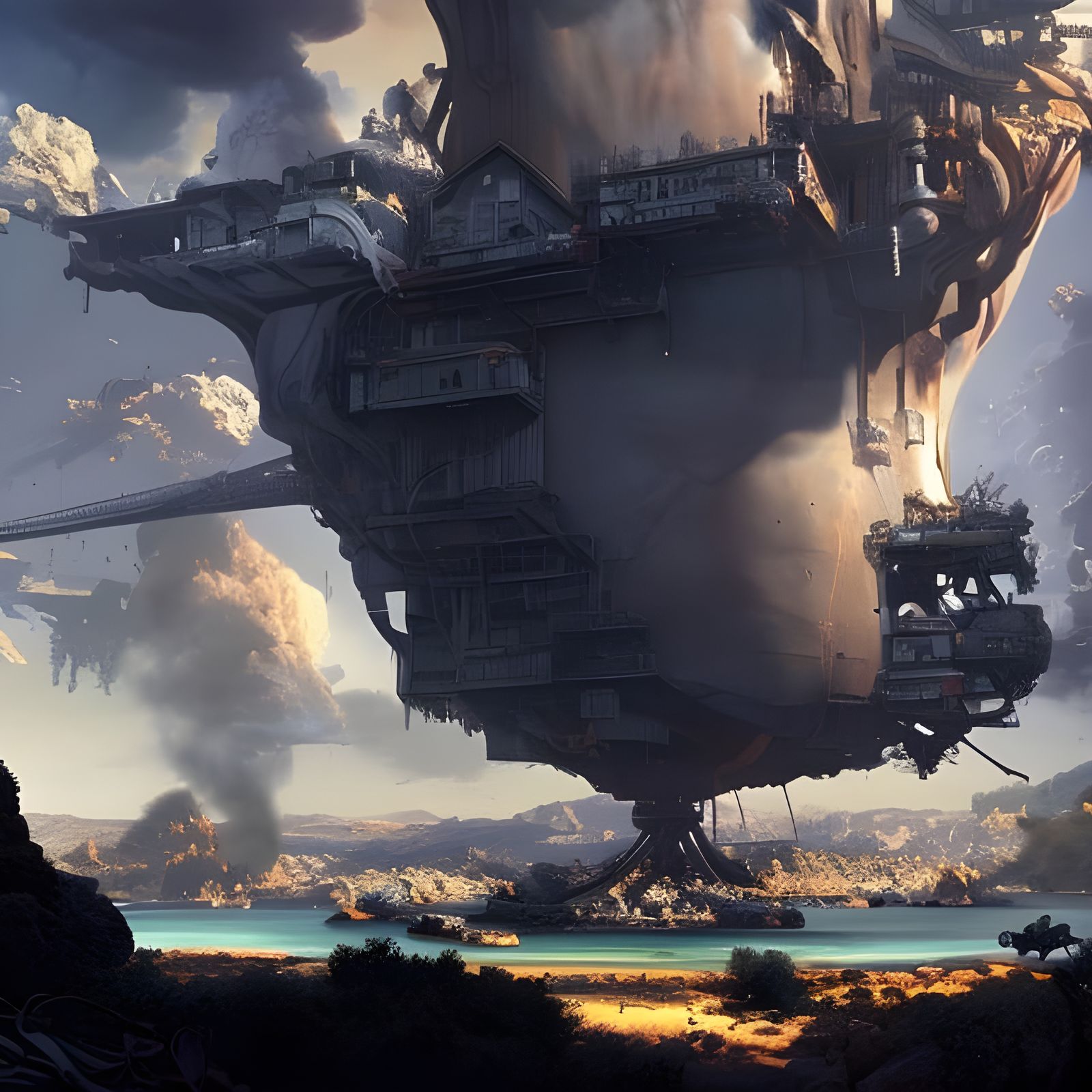 Deconstructed Human Brain in Industrial Style