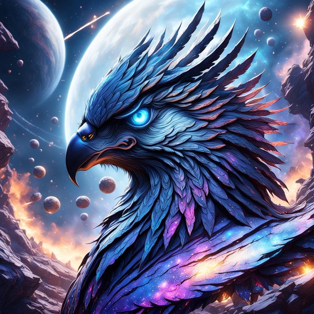 Galactic Hawk: Detailed Fantasy Concept Art