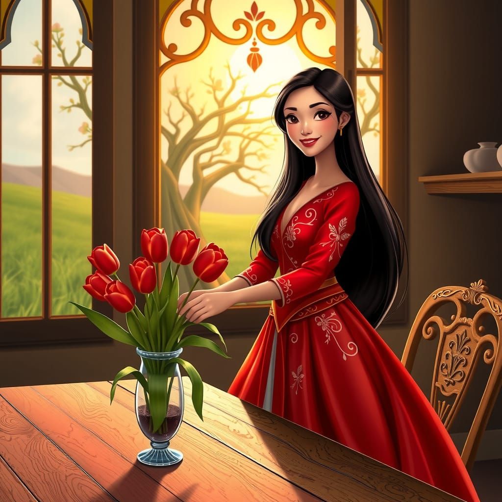 Mulan in Elegant Springtime Elegance