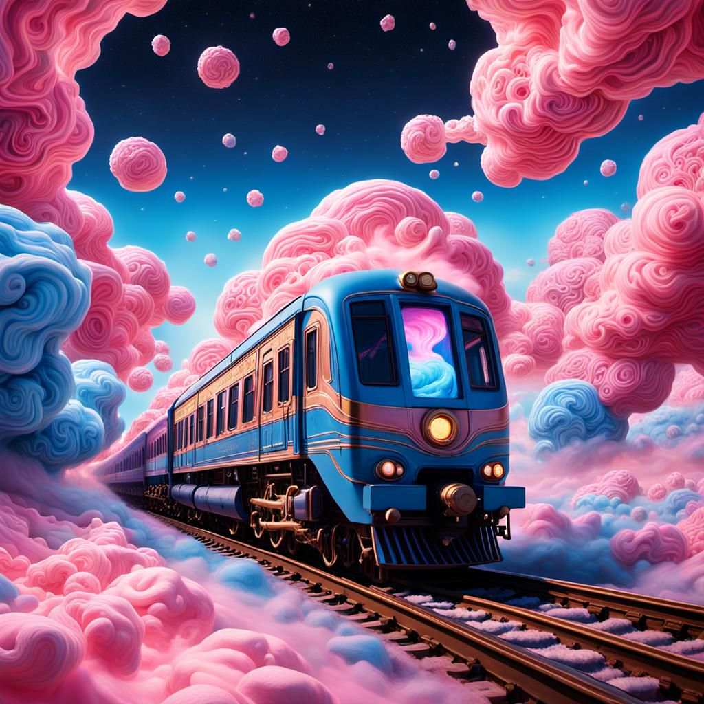 Express Train Travels in Marshmallow Outer Space