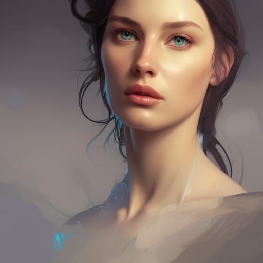 Arwen Portrait in Art Nouveau Style