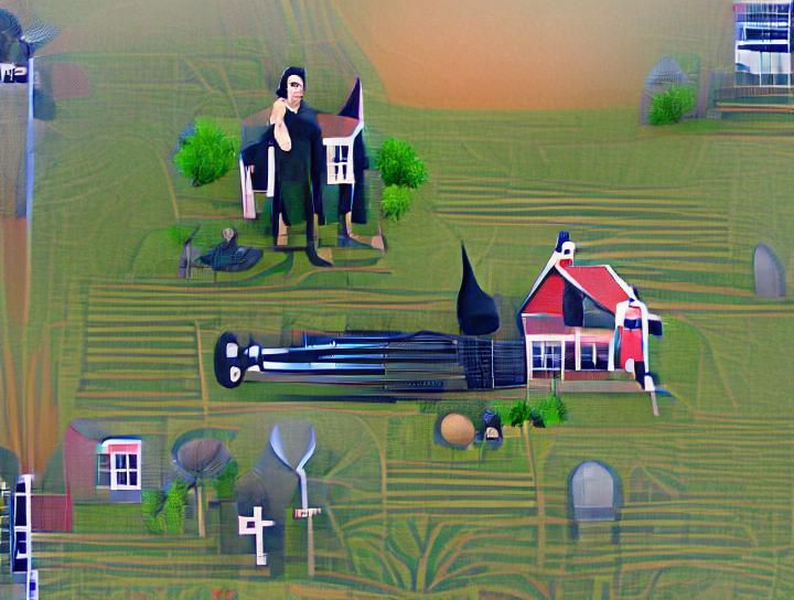 Charming American Small Town Scene