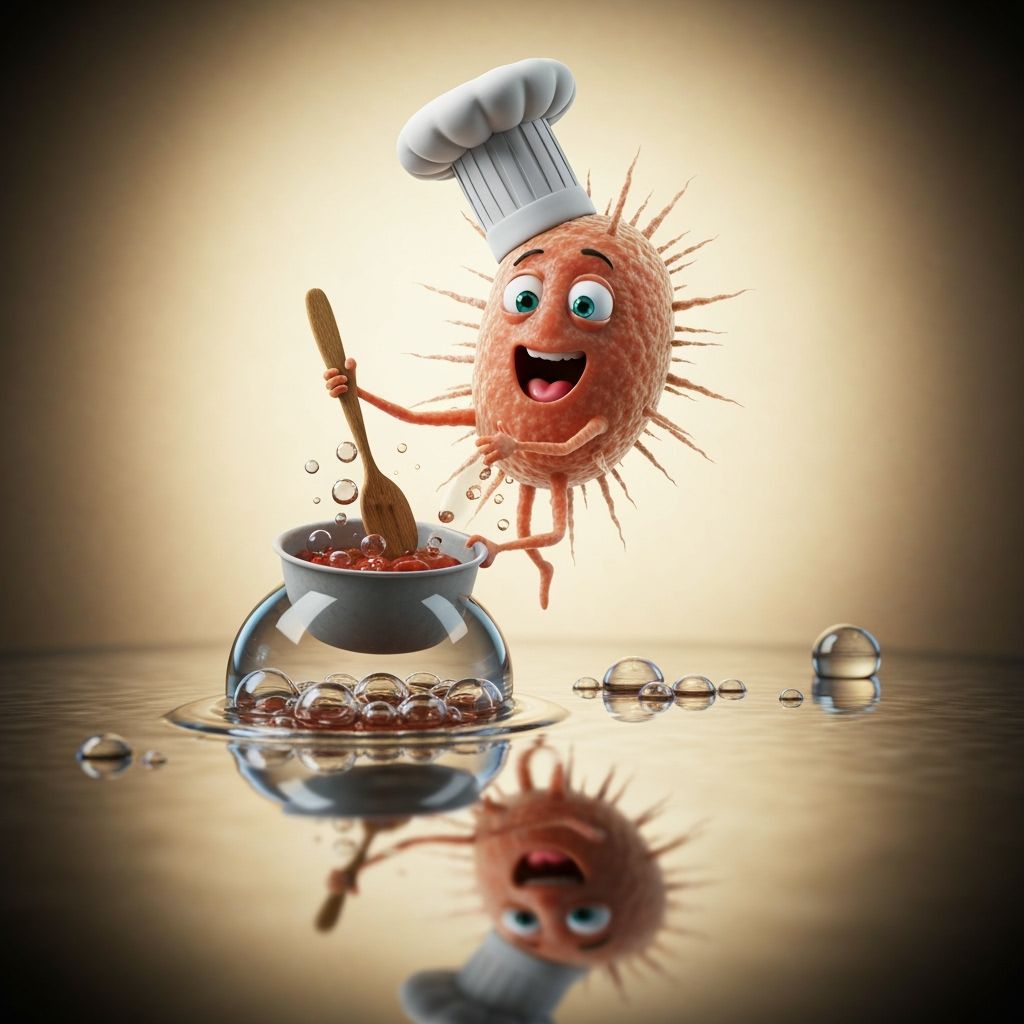 Goofy E-coli Bacterium Plays Chef in Microscopic World