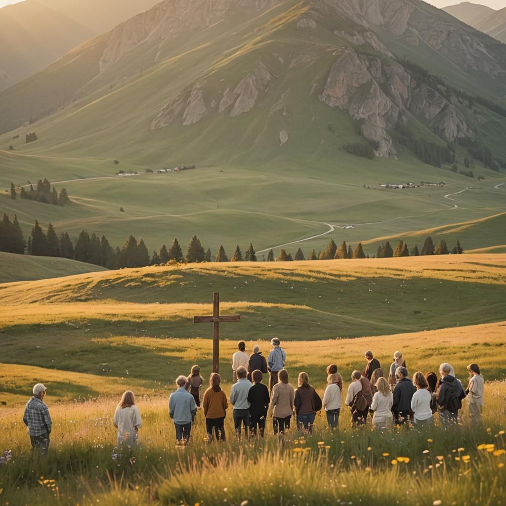 Warm Landscape Photography of Sunset Worship