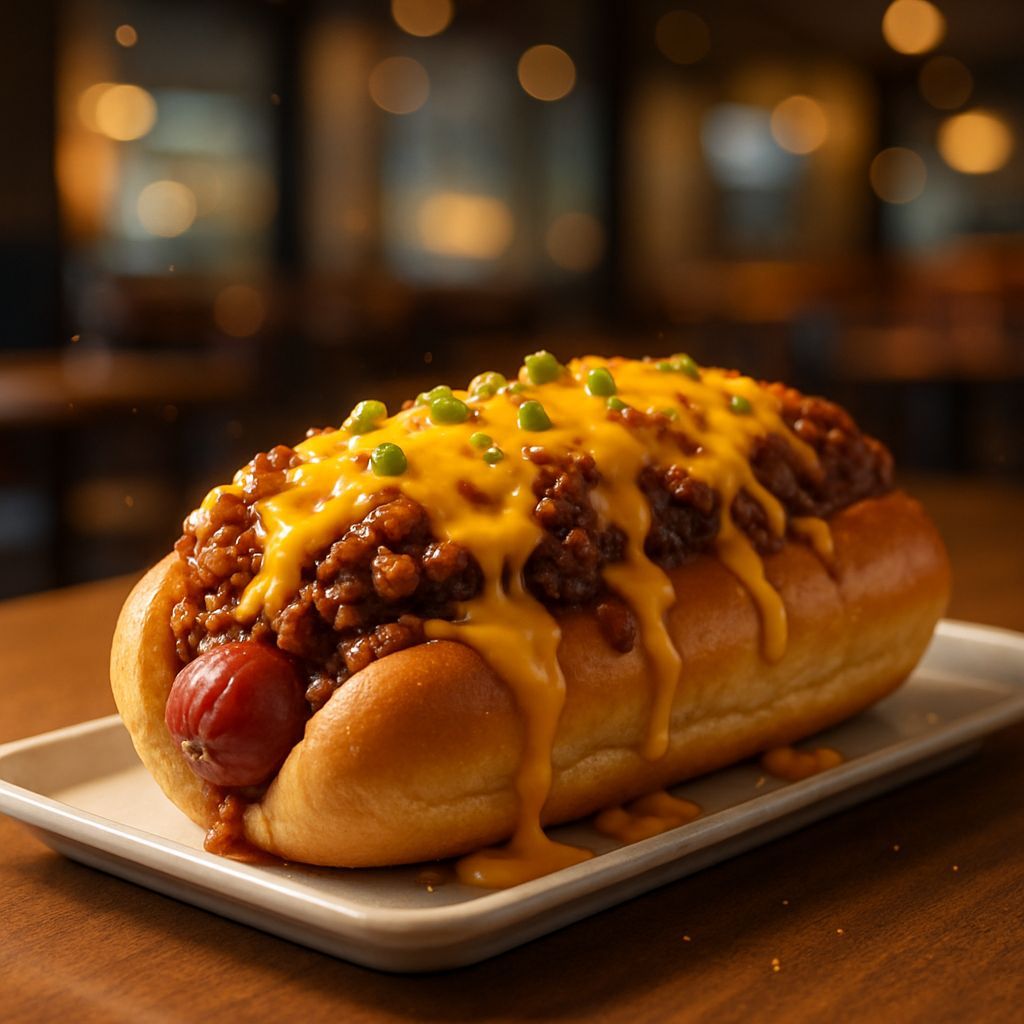 Nom Nom Chili Cheese Dog!