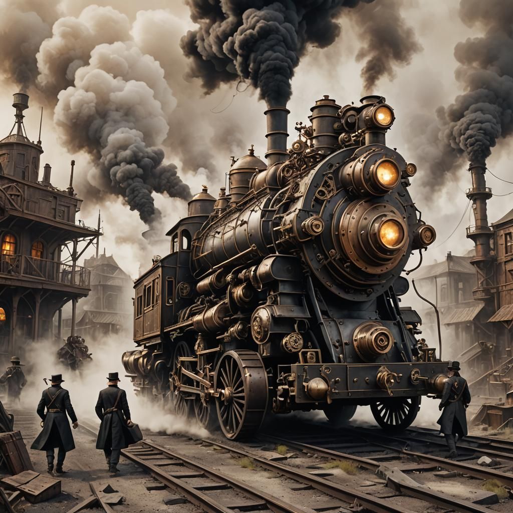 Steampunk Beast Roars Across Wasteland