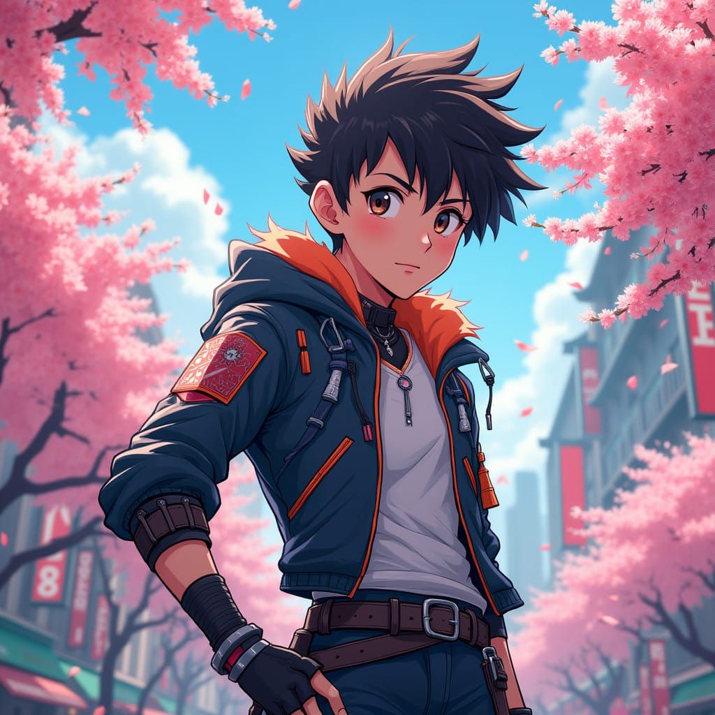 Heroic Manga Art of Youthful Strength and Serenity