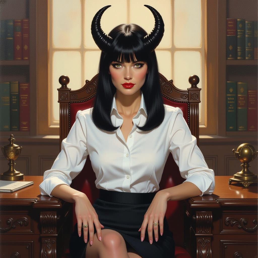 Demonic Attorney in the Style of Frank Frazetta