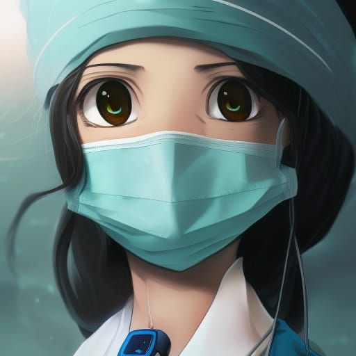 Cute Surgeon Illustration in Anime Style