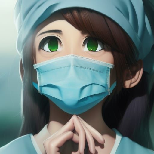 Cute Surgeon Illustration in Anime Style