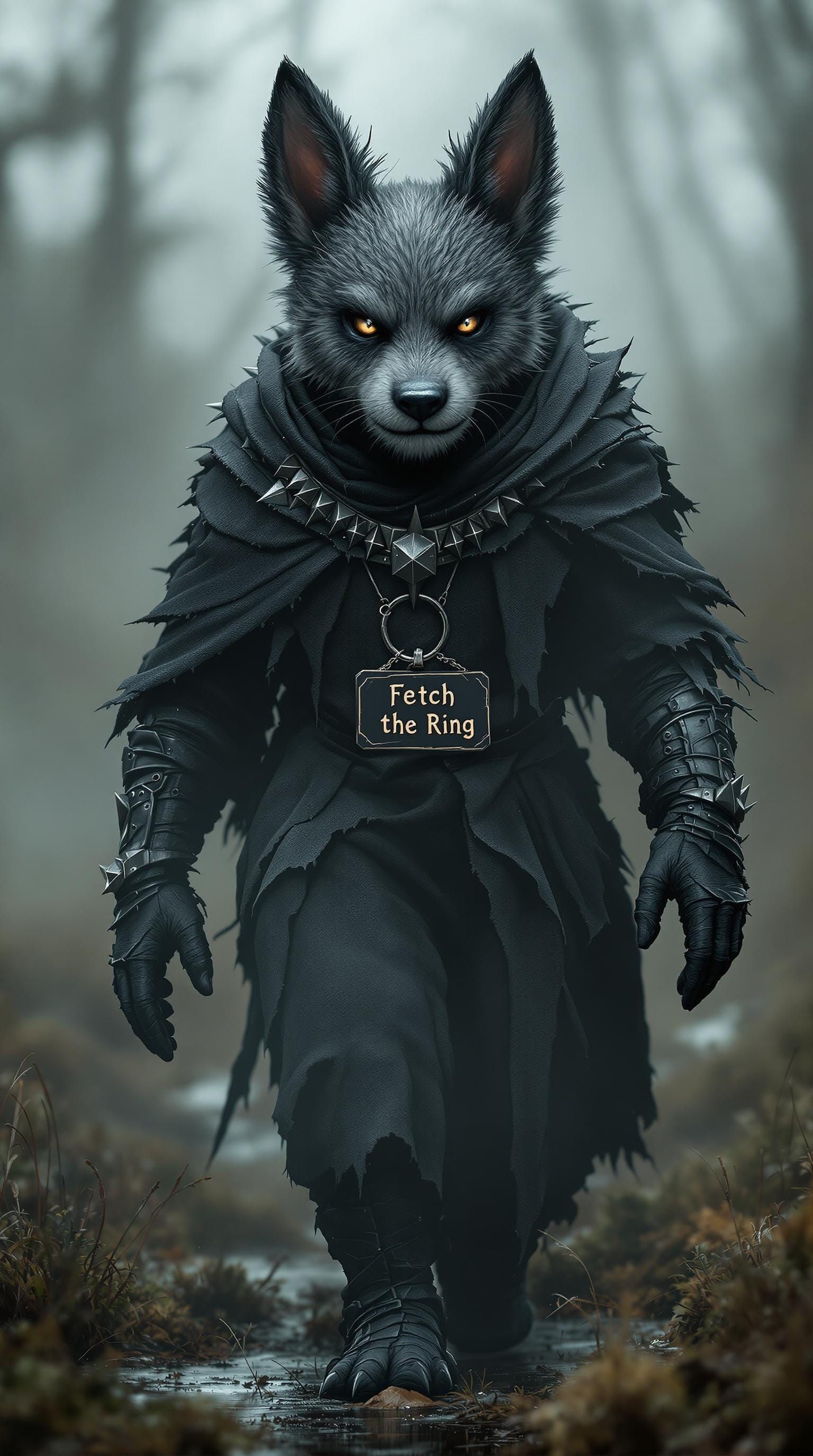 Mutant Ringwraith Puppy Strolls Through Ethereal Mists