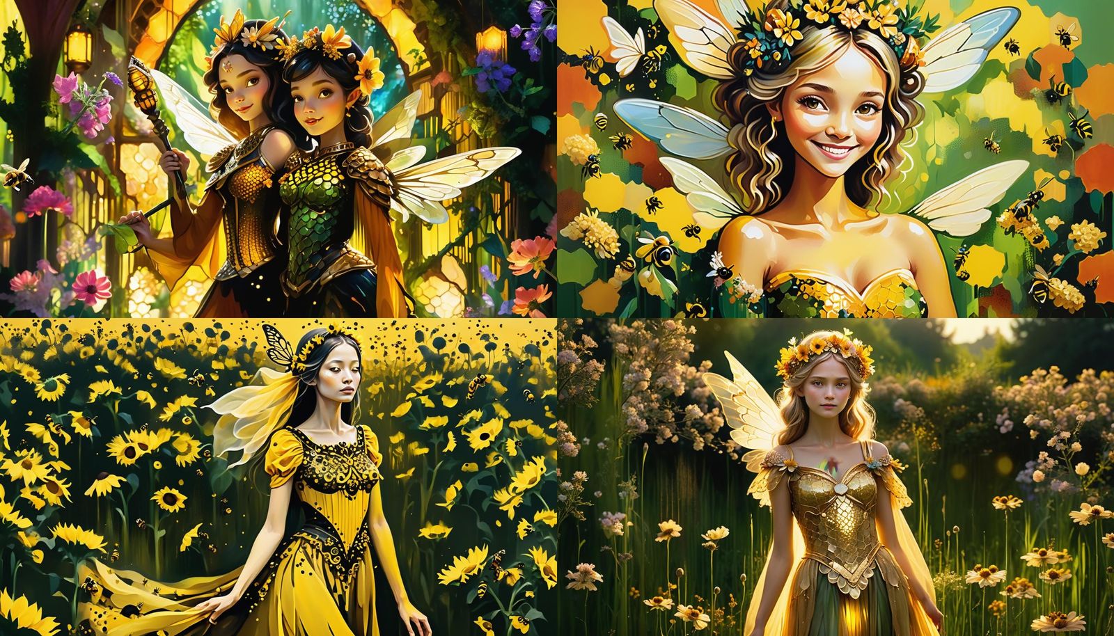 Fairy Queen of Utopia in Acrylic Style