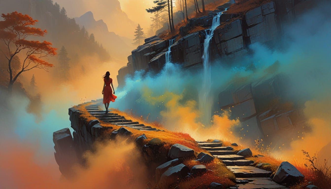 Misty Forest Path in Australian Wilderness