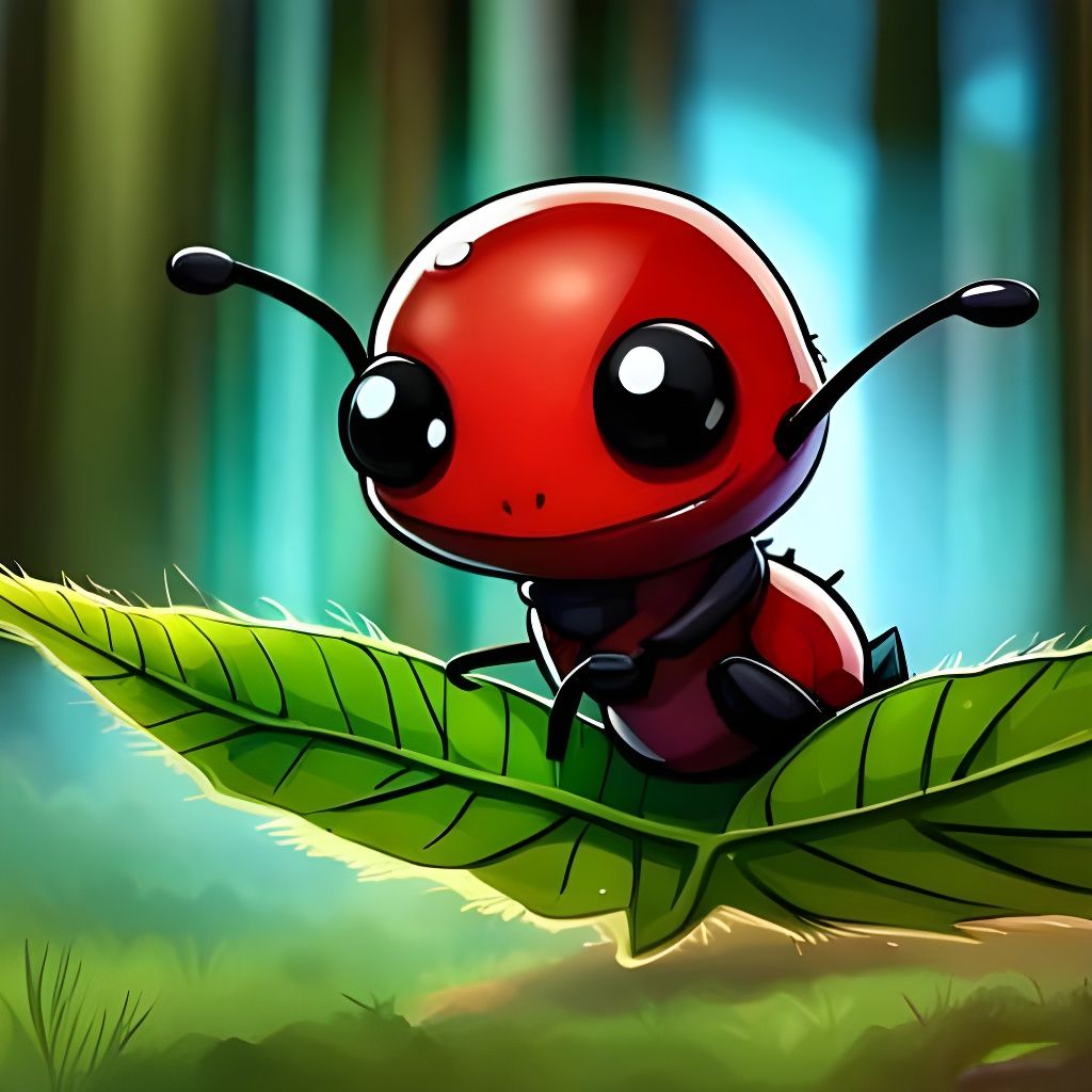 Adorable Chibi Baby Ant Concept Art
