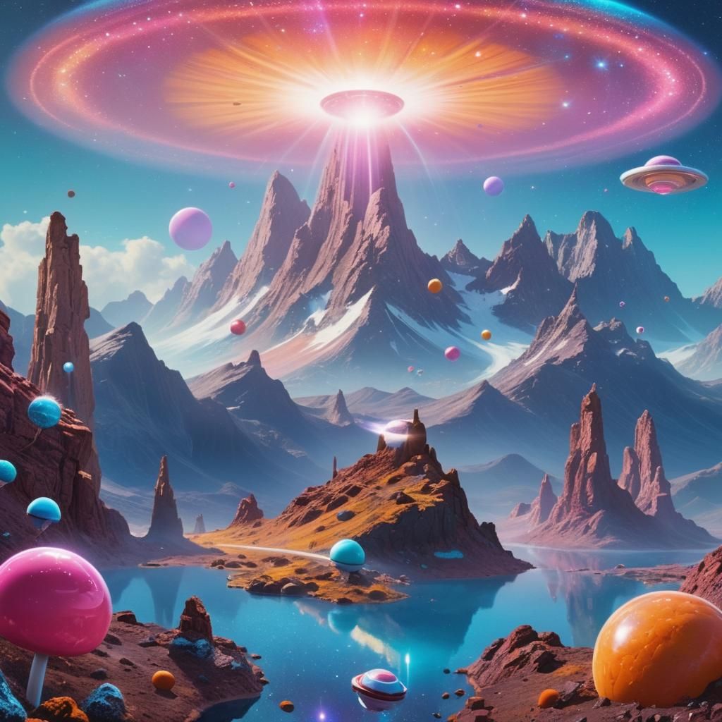 Retro Sci-Fi Scene from Candy Cosmos