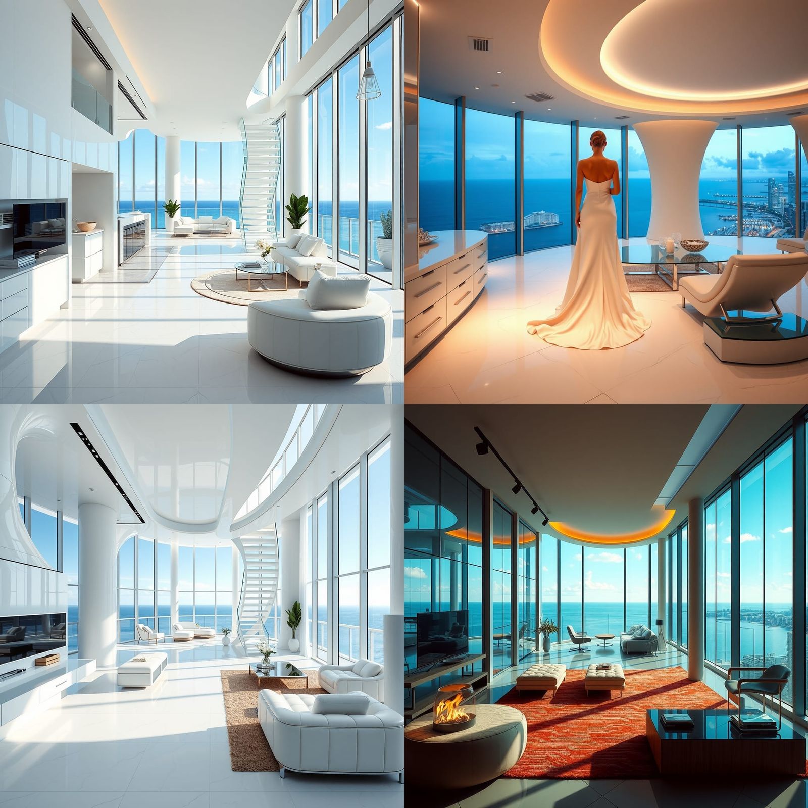 Futuristic Miami Condo: Sleek Minimalist Design