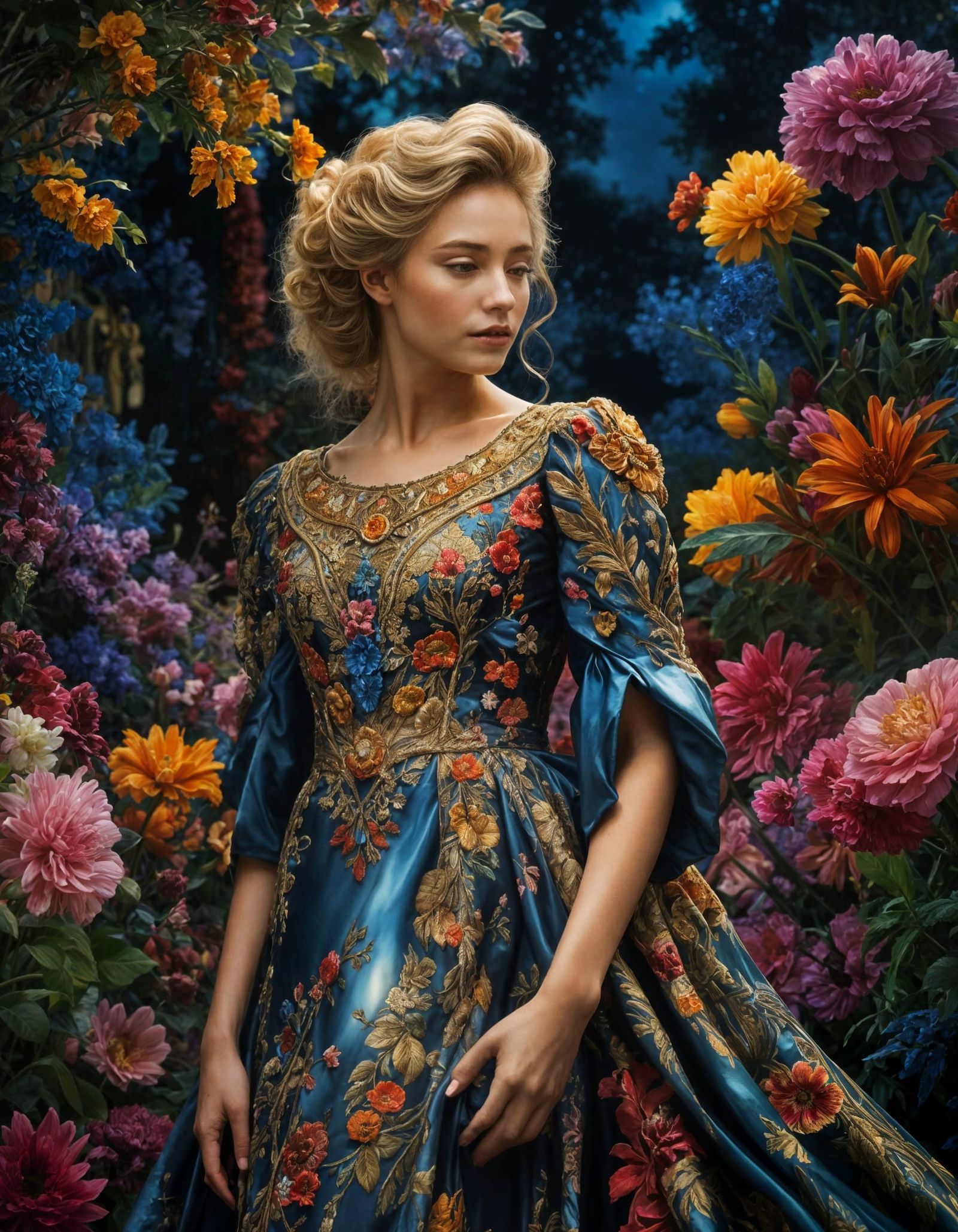 Deep Color Noctilucent Romantic Oil Painting