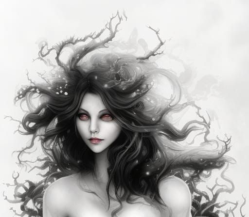 Wind Elemental Vampire in Digital Art Style