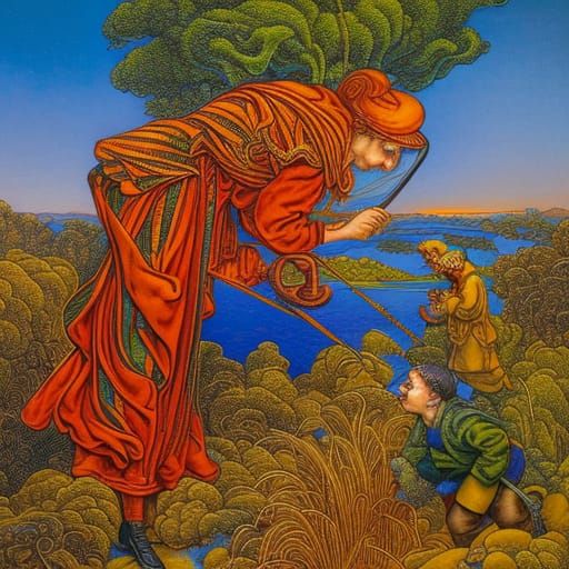 Bizarre Psychedelic Art in Dada Surrealist Style