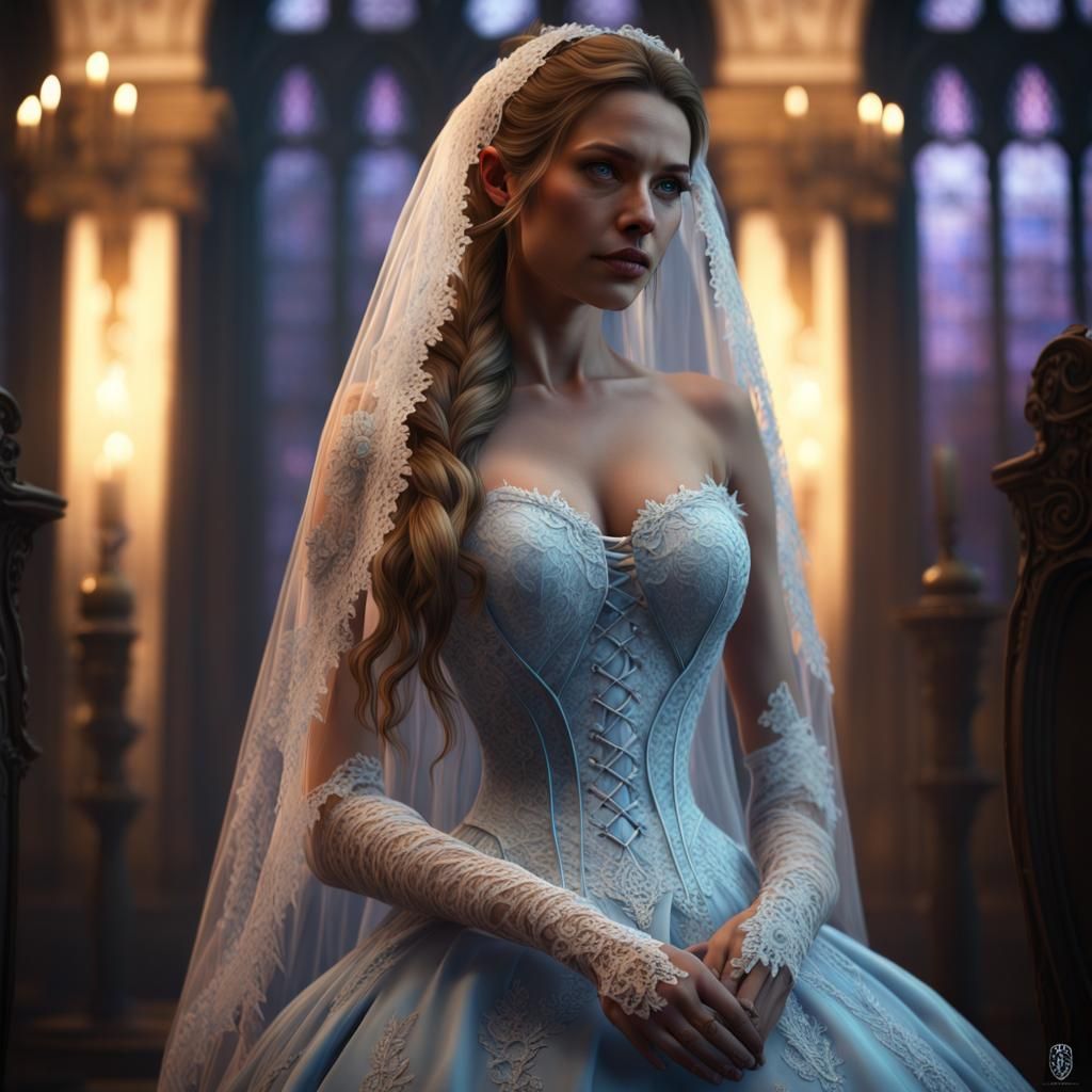 Lace Wedding Dress: Dark Fantasy Concept Art