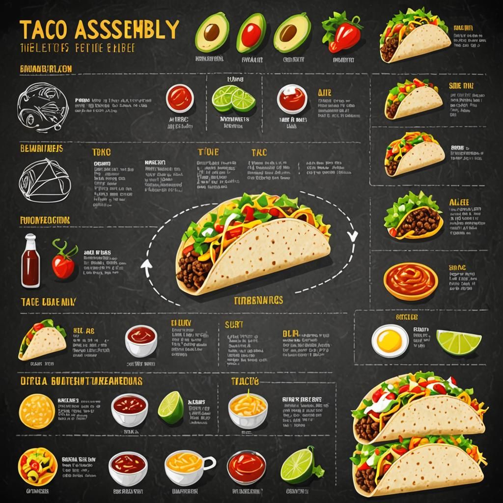 Taco Assembly Guide: Simple Infographic Chart