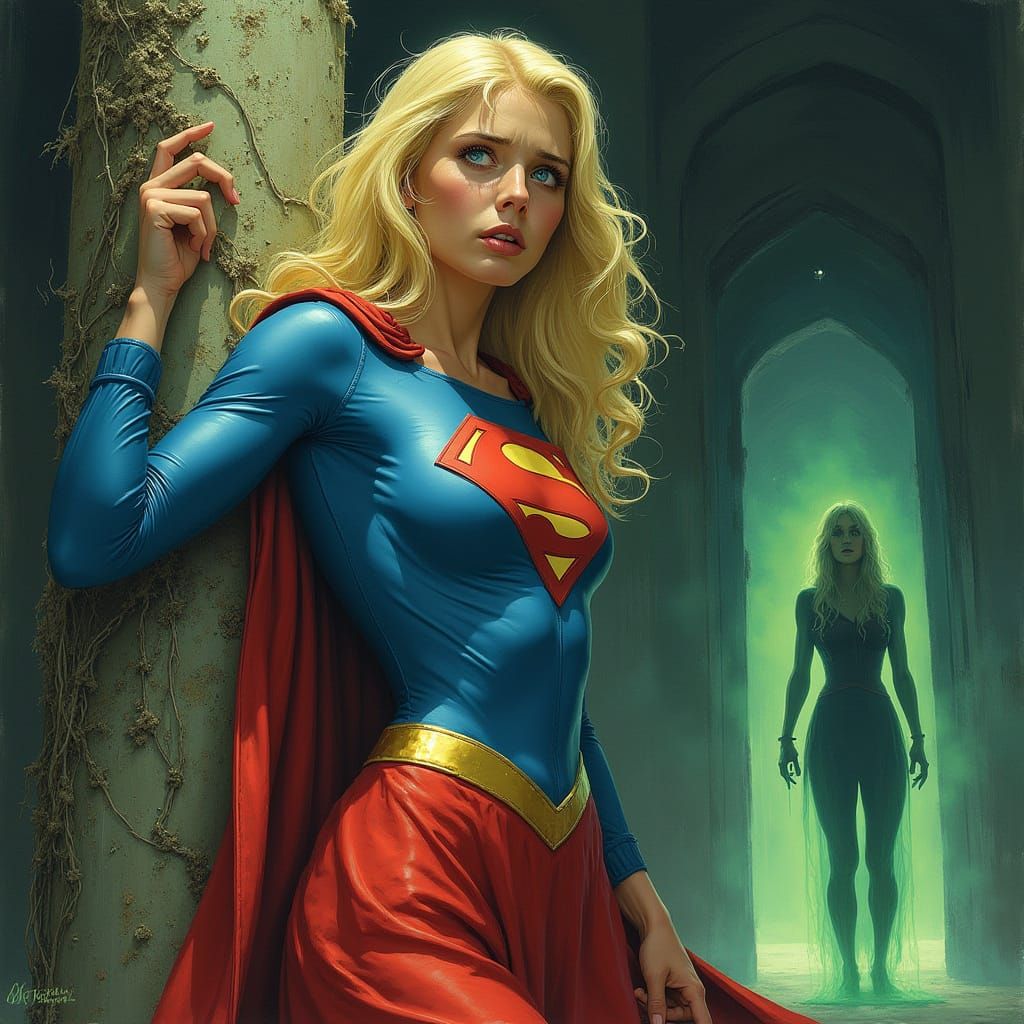 Supergirl Trapped: Ominous Comic Book Art