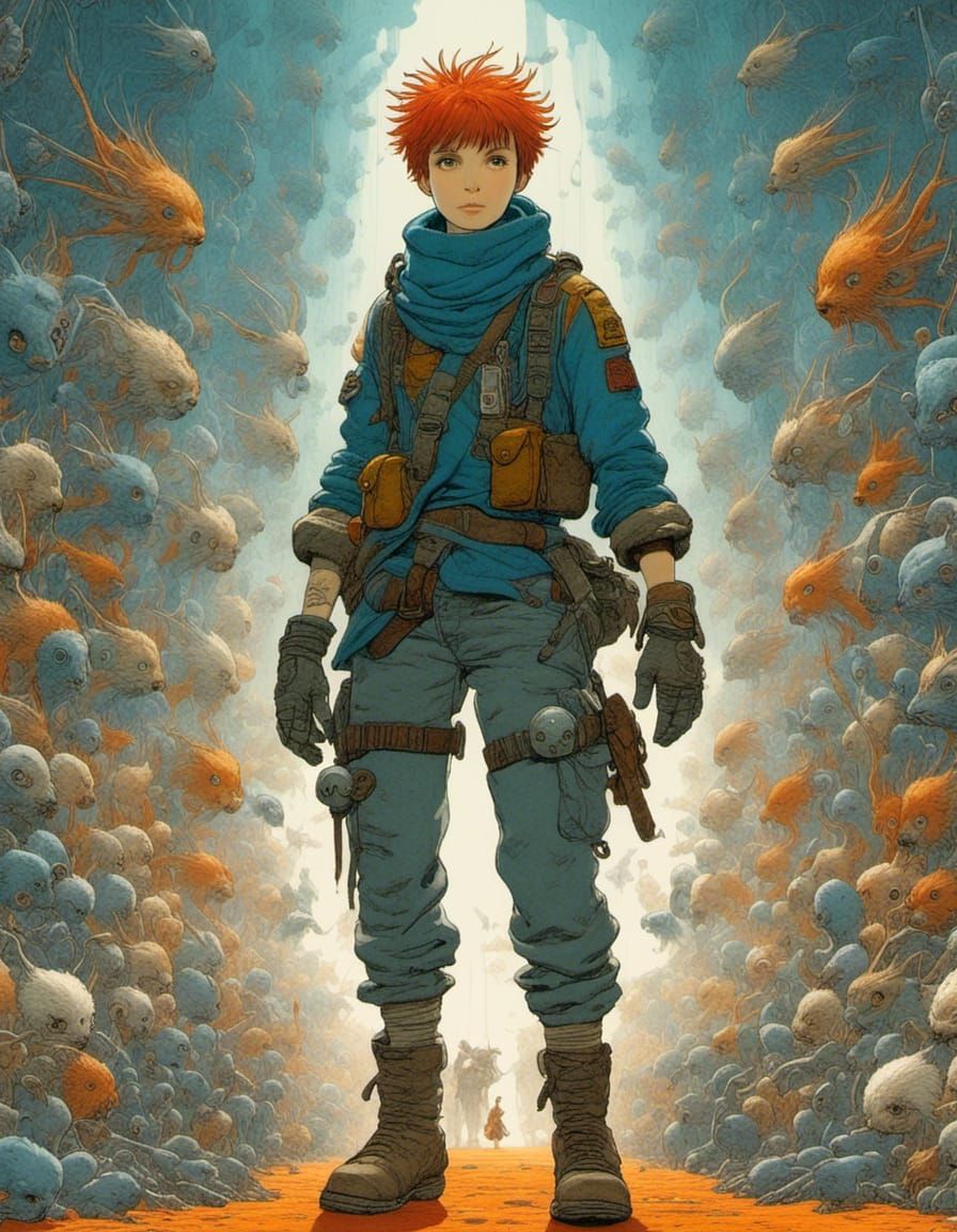 <lora:Nausicaacore:1.0> (minimalism:1.5) hyper-real acrylic ...