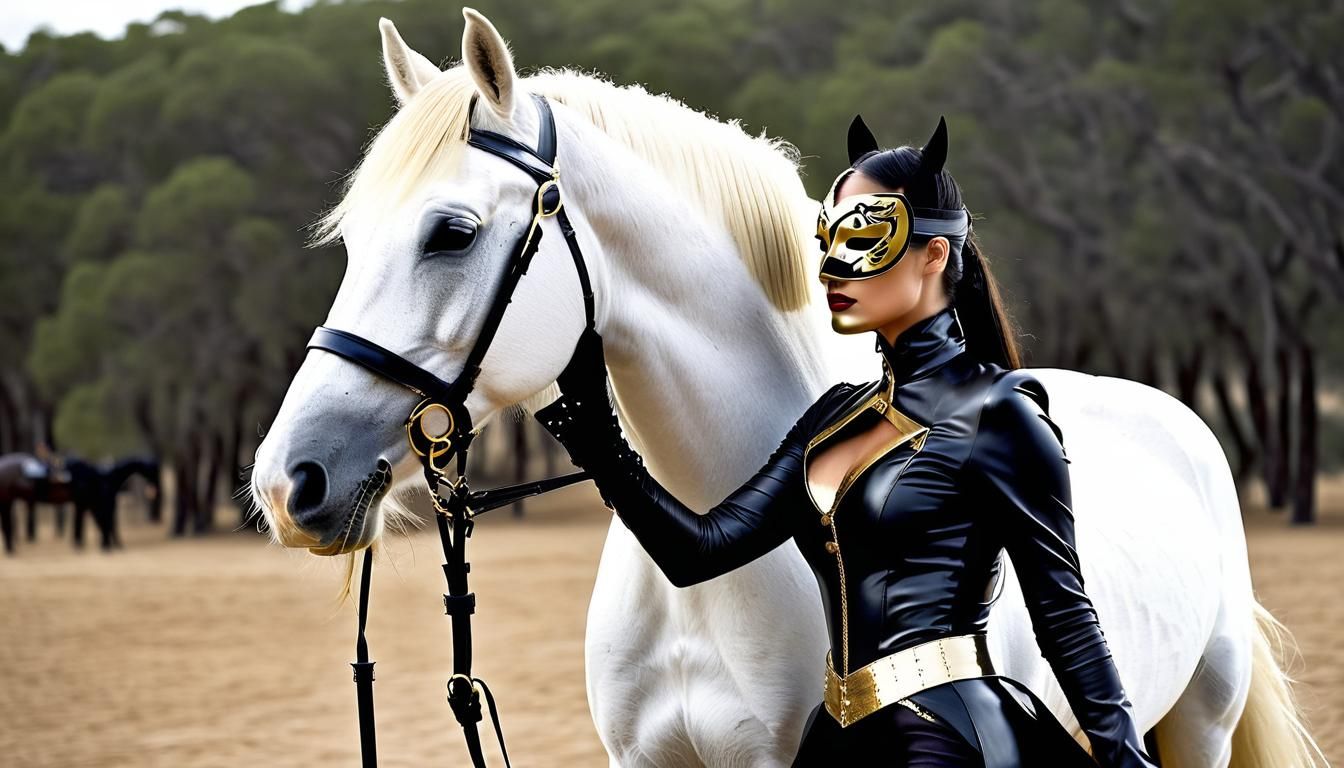 Zorro Woman in Mexican Desert, Cinematic Photo