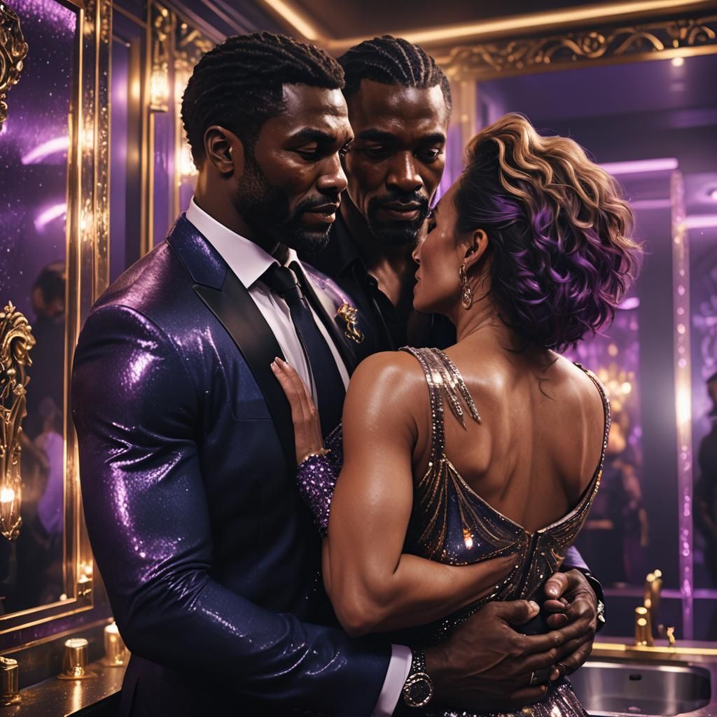 Nightclub Embrace: Hyper-Realistic Digital Concept Art