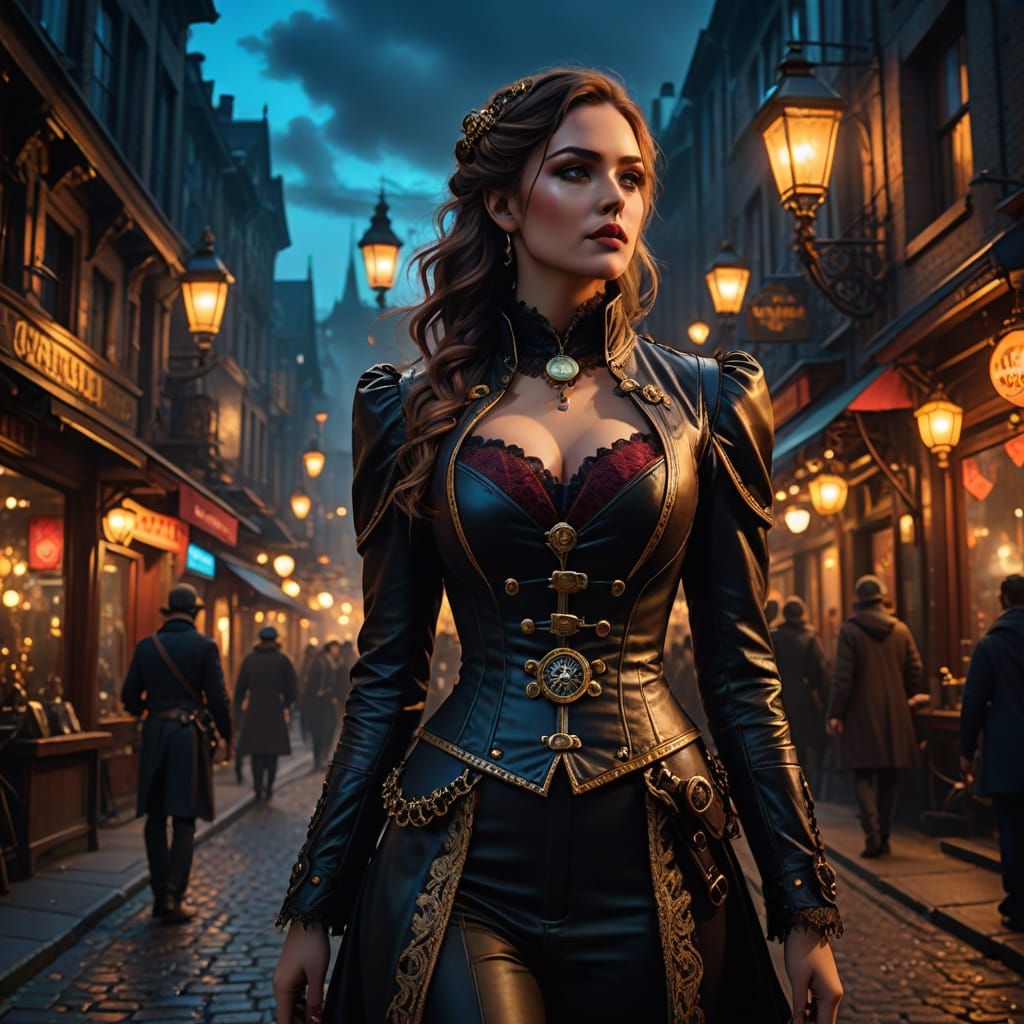 Steampunk Courtesan in Victorian-Era Bern
