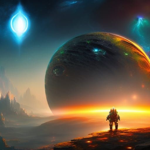 Astronaut Versus Alien in Epic Space Battle