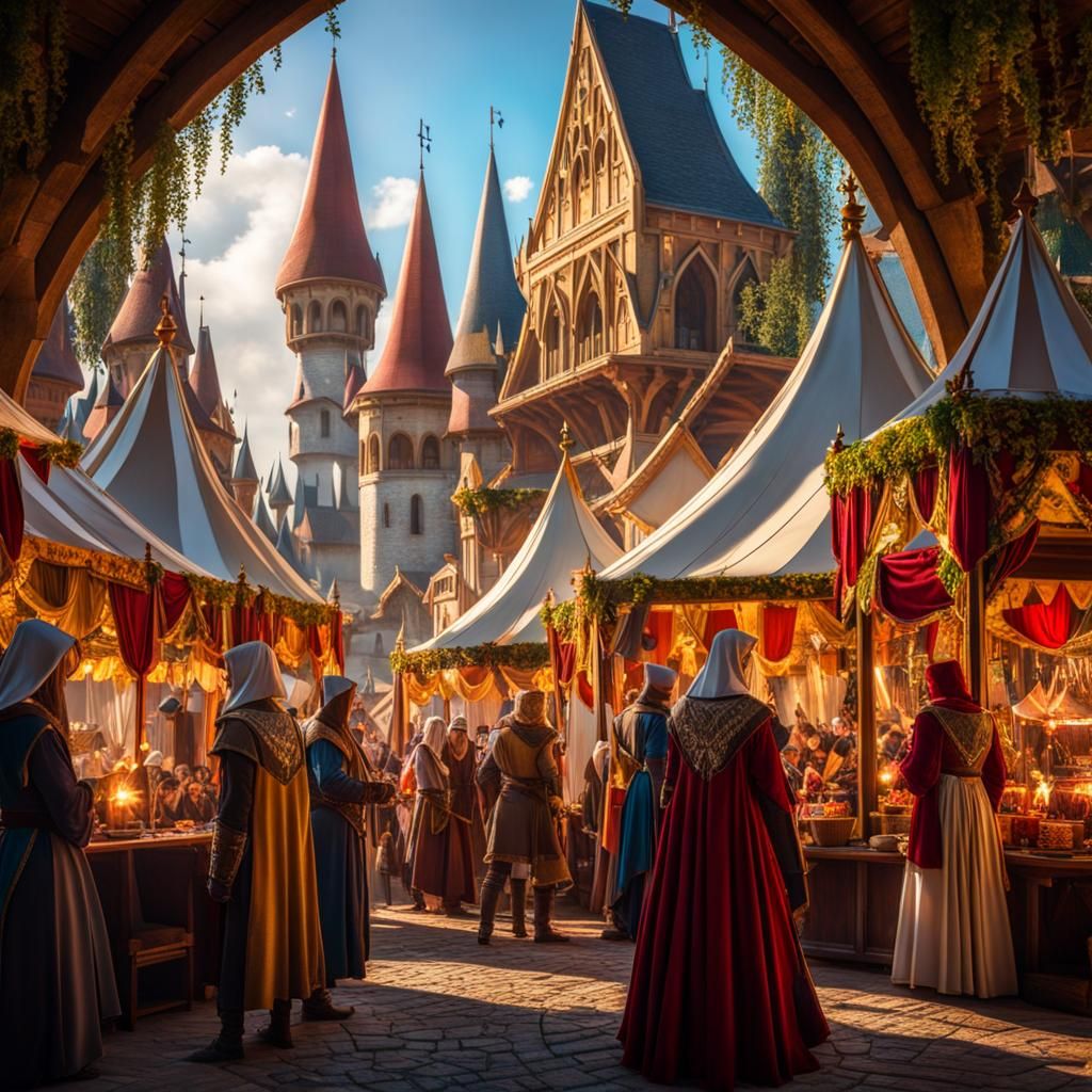 Vibrant Medieval Fair in High Definition