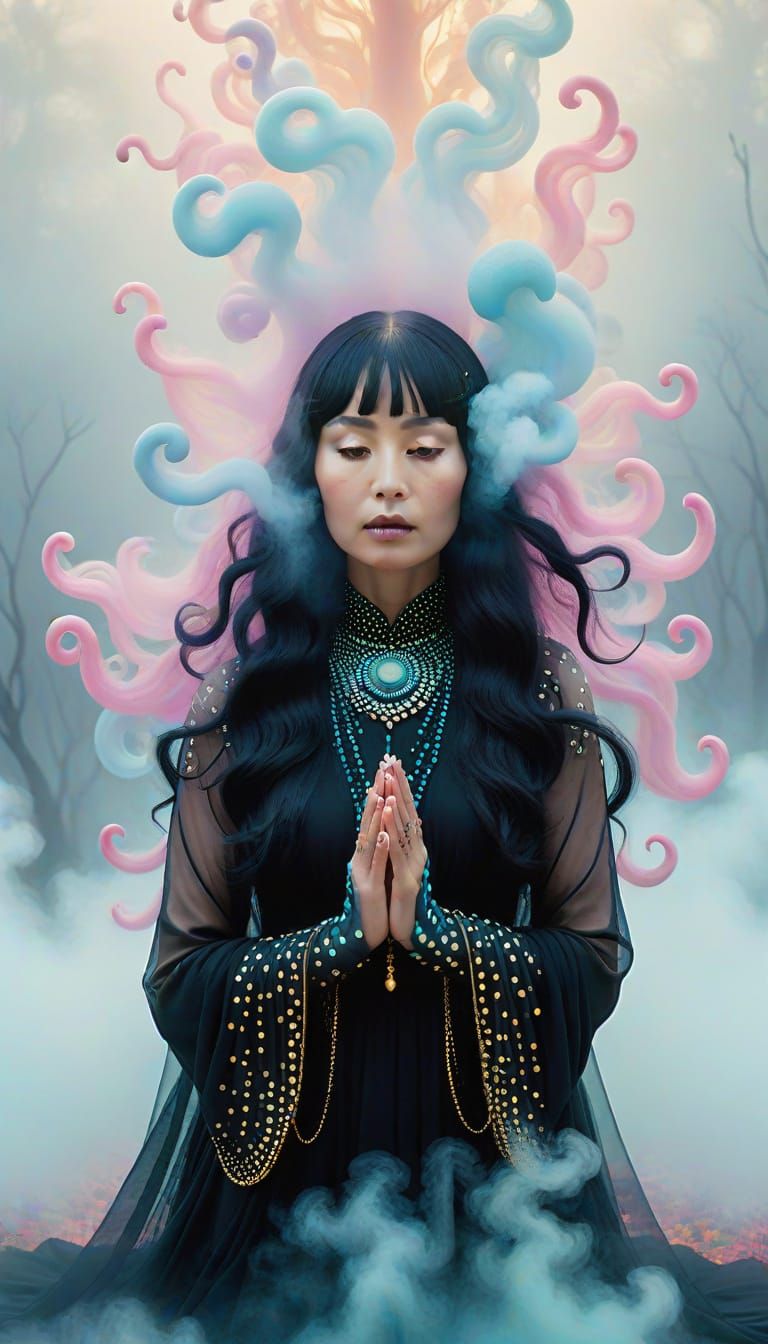 Enchantress of Winter Spinning Dreams from Shadows