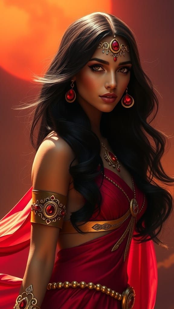 Regal Martian Princess in Majestic Digital Art