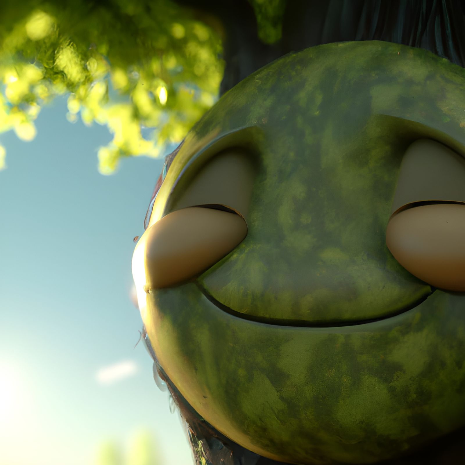 Happy Tree in Sunny Weather: Digital Art