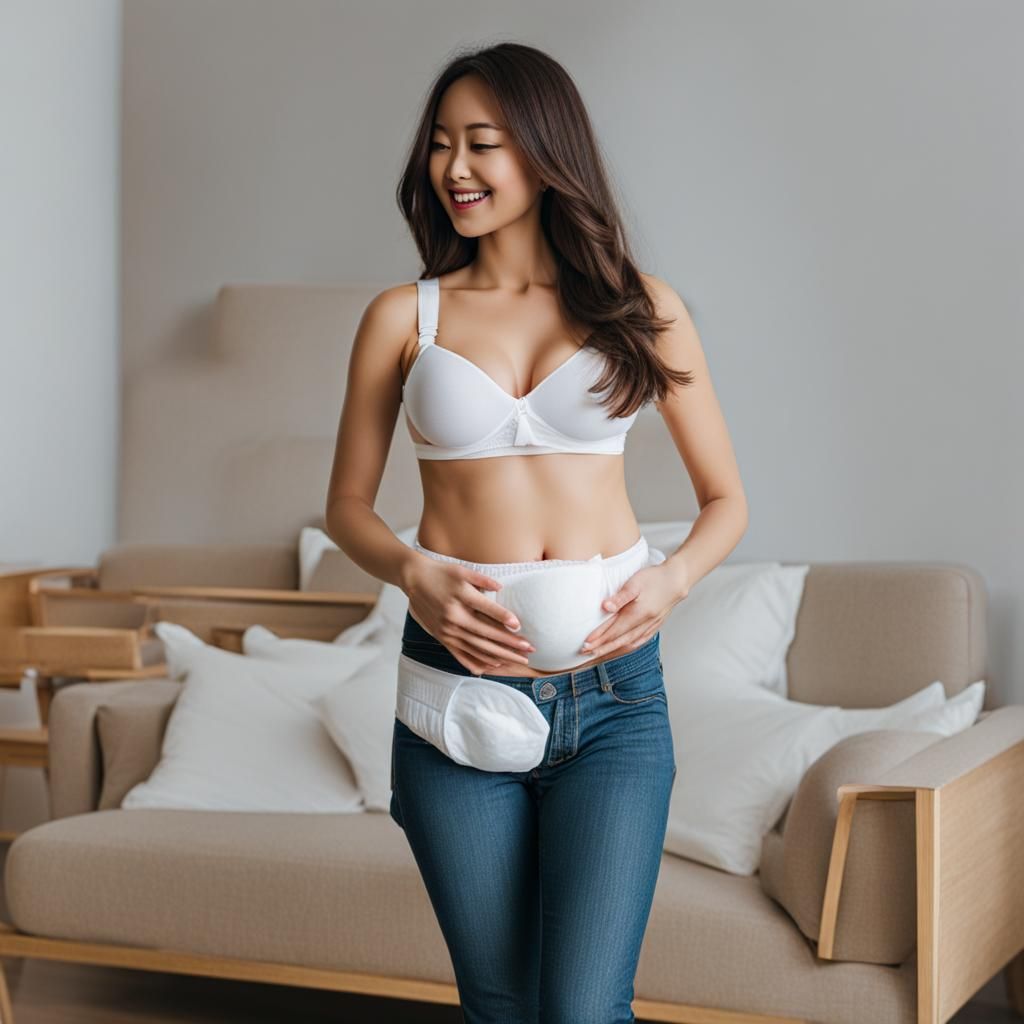 Woman in a Baby Diaper