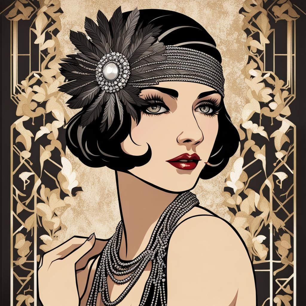 Detailed Flapper Portrait