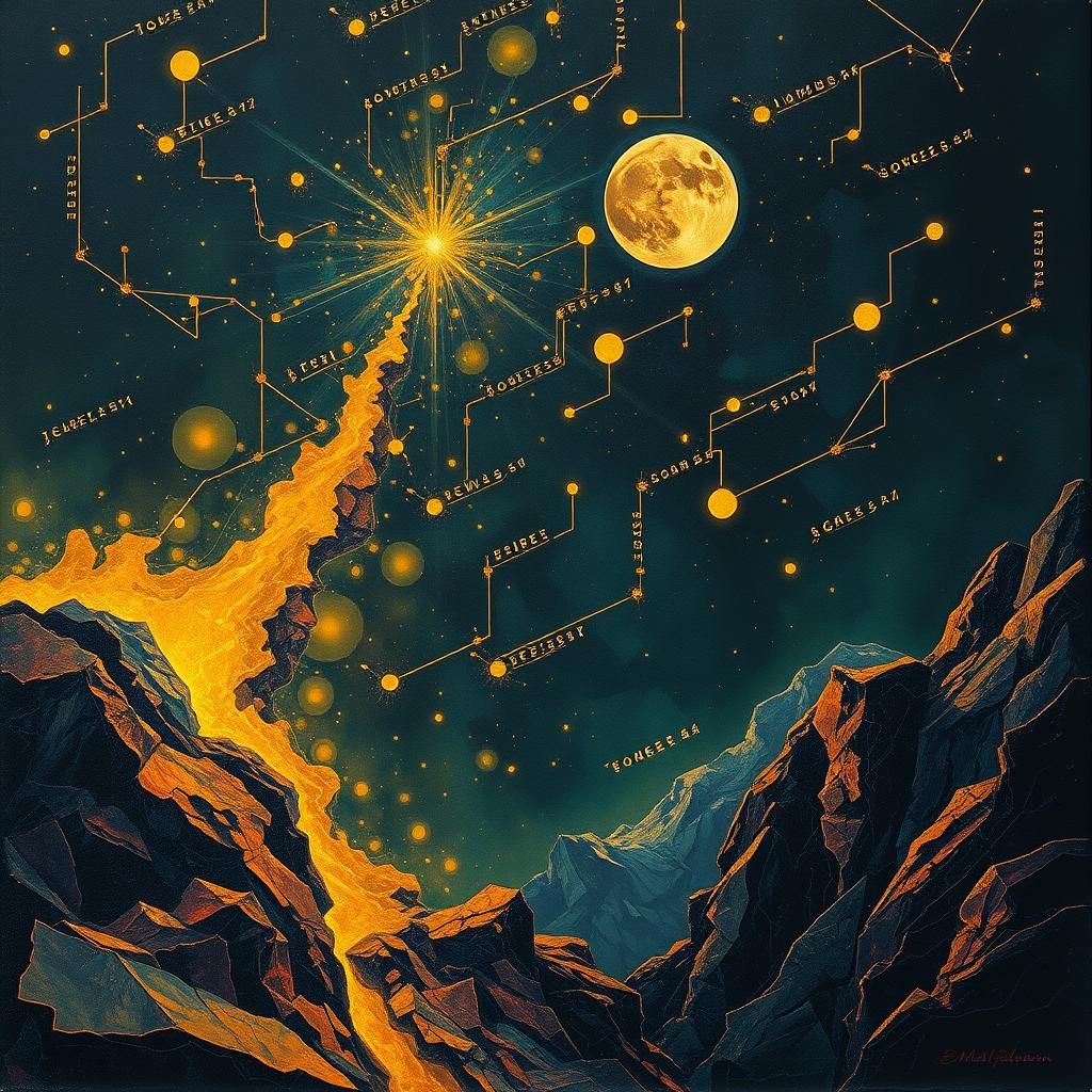 Mecha Figure in Psychedelic Impasto Style