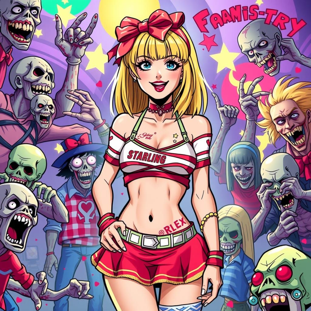 Juliet Starling at Zombie Party as Digital Comic Art
