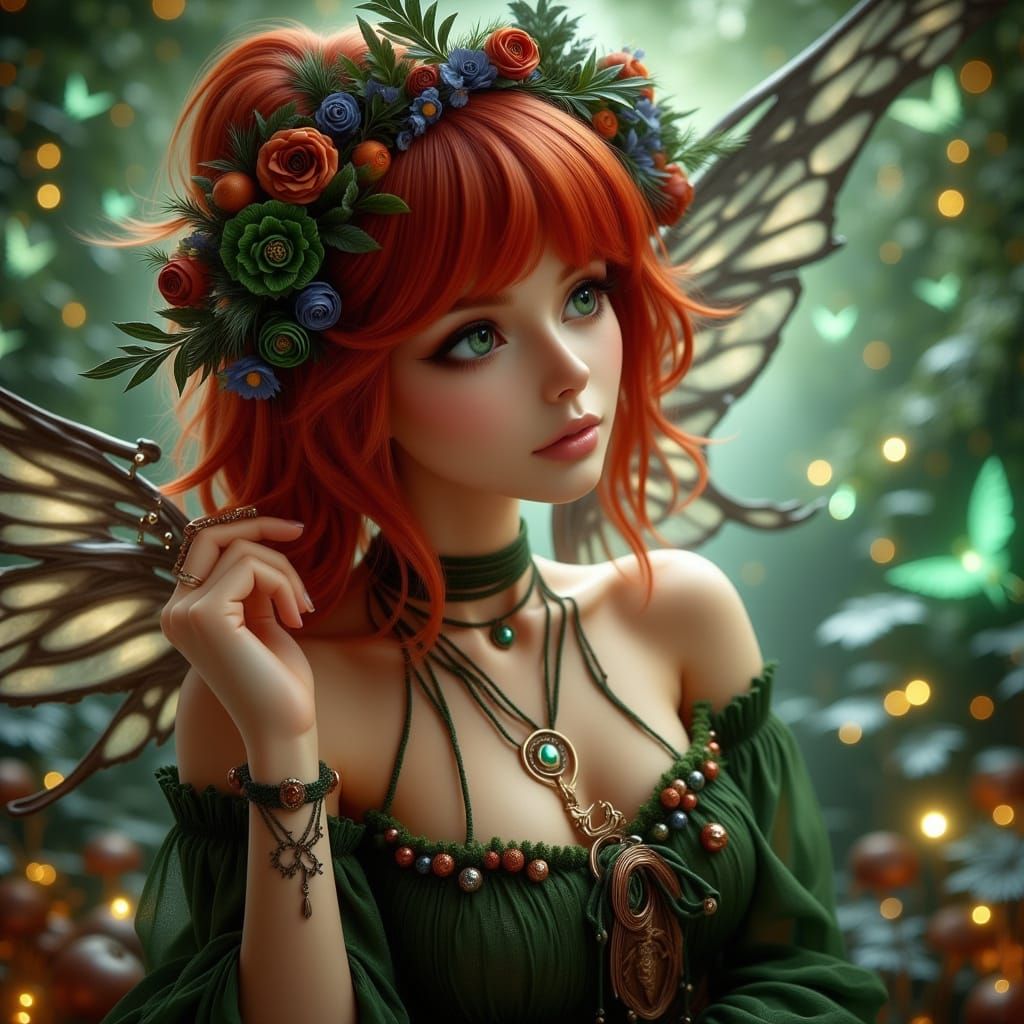 Wiccan Mia Potter With Fairy Wings, 3D Anime Art