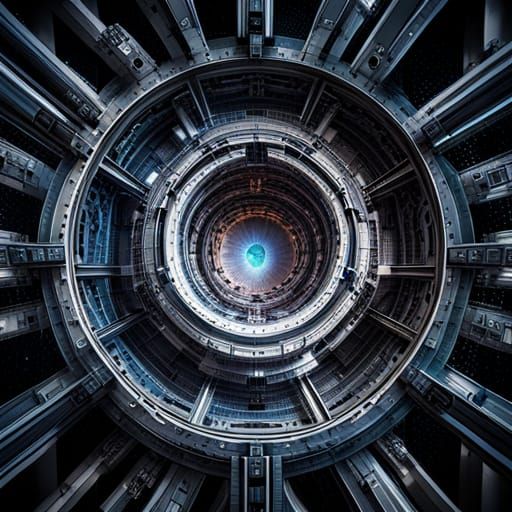 Epic Sci-Fi Spherical Maze in Space