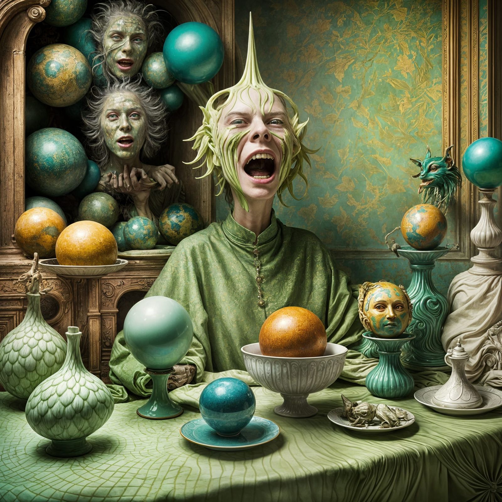 Cosmic Characters in Dreamscape, Photorealistic Style