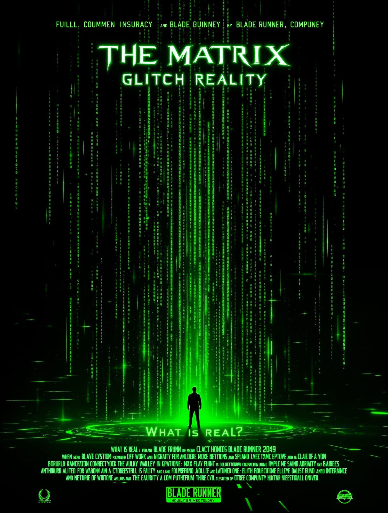 The Matrix Glitch Reality Movie Poster