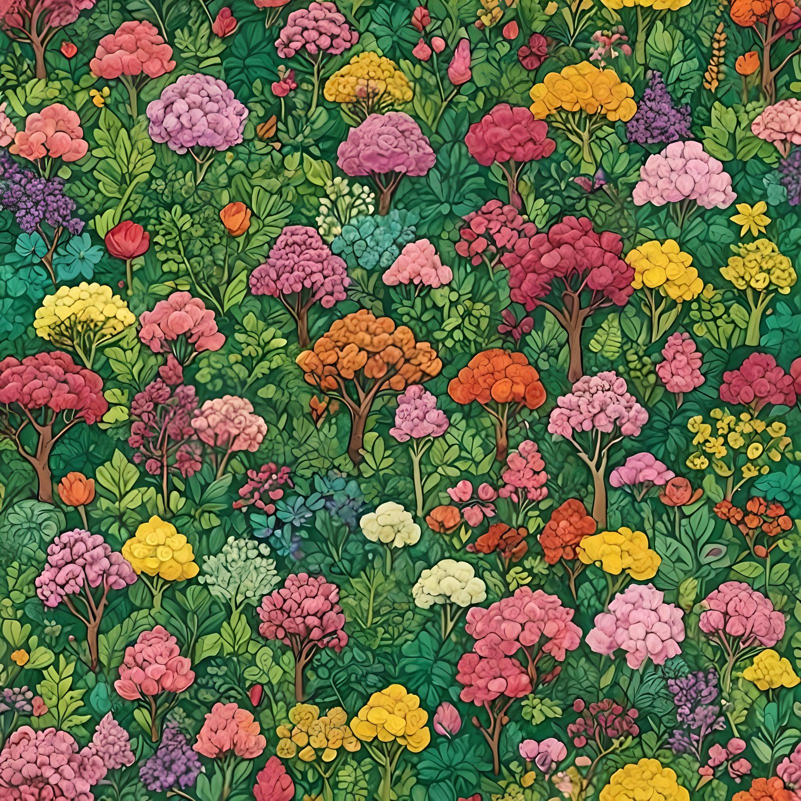 Enchanted Forest with Unicorns and Rainbows