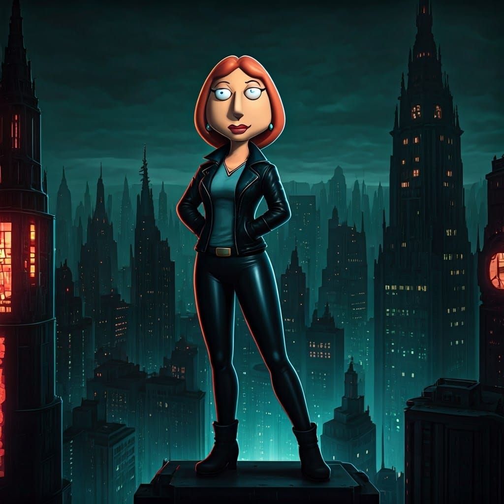 Evil Lois Griffin Dominates Dystopian City in 8k
