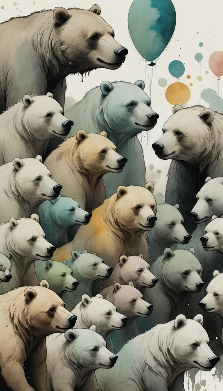 Surreal Alien Bears and Chibi Pirate Centaur Portrait