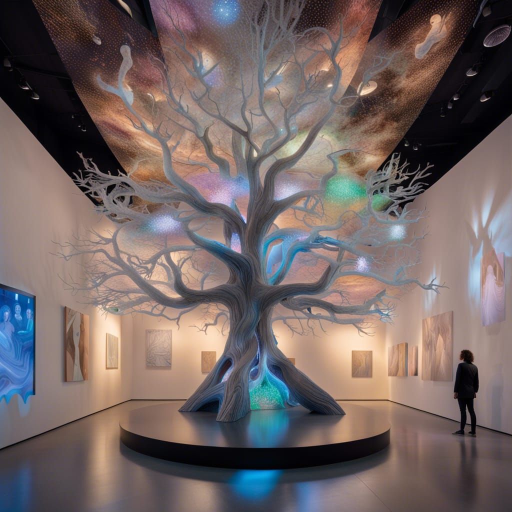 Ethereal Tree Mixed-Media Installation