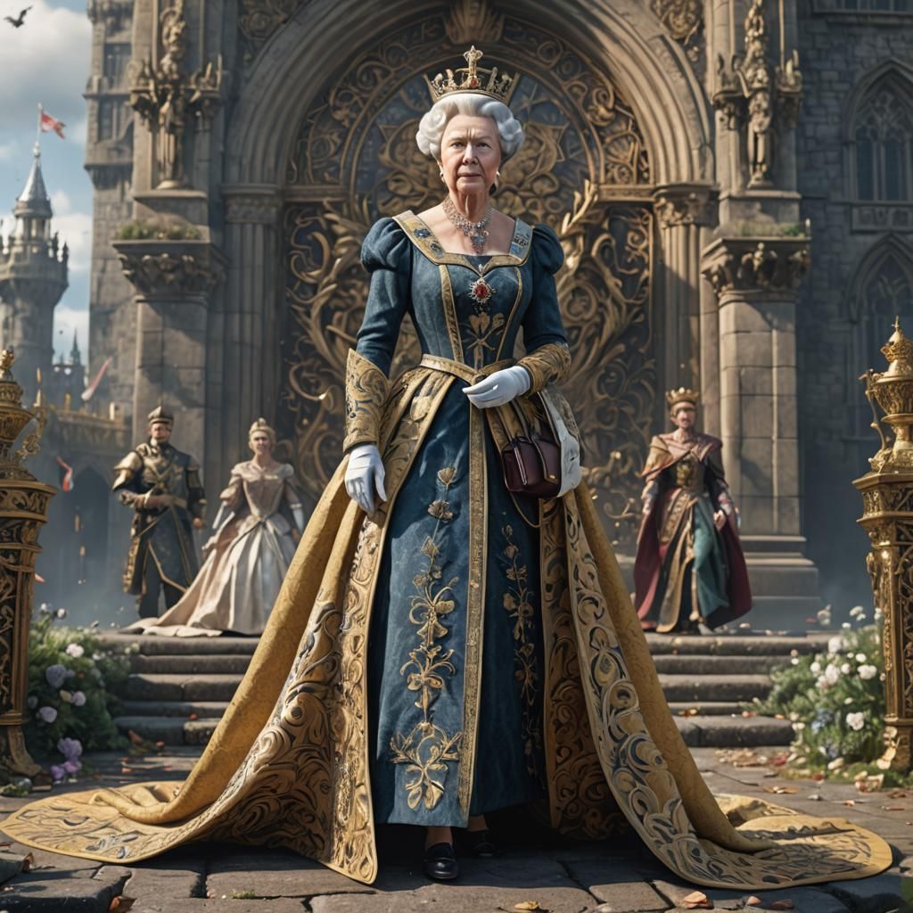 Queen Elizabeth II: Detailed Matte Painting