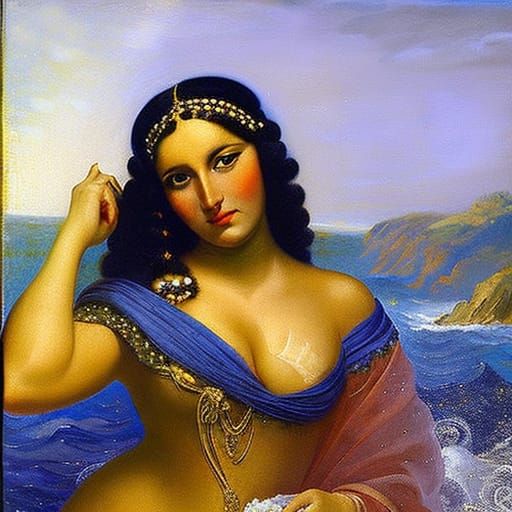 Mona Lisa in Expressionist Oil Painting Style